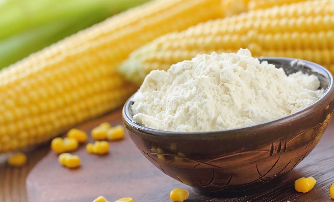 A bowl of white cornstarch